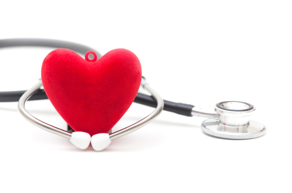 Heart and stethascope
